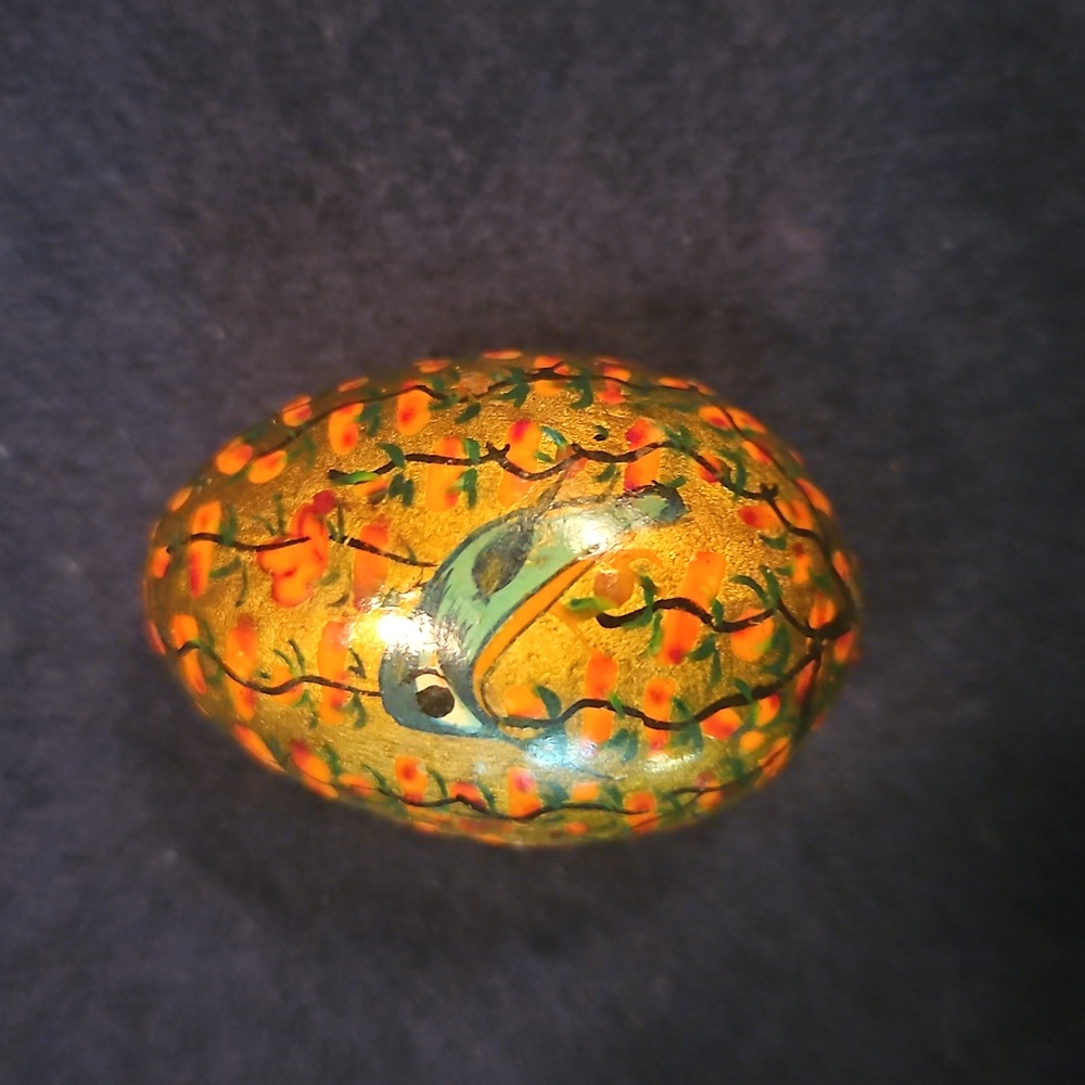 12 Alibaster Marble & Wood Hand Carved And Painted Eggs  5 Wood 7 Marble - Picture 13 of 16